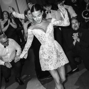 Limited Designer Effie Kats Wedding Dress White Lace Off-Shoulder